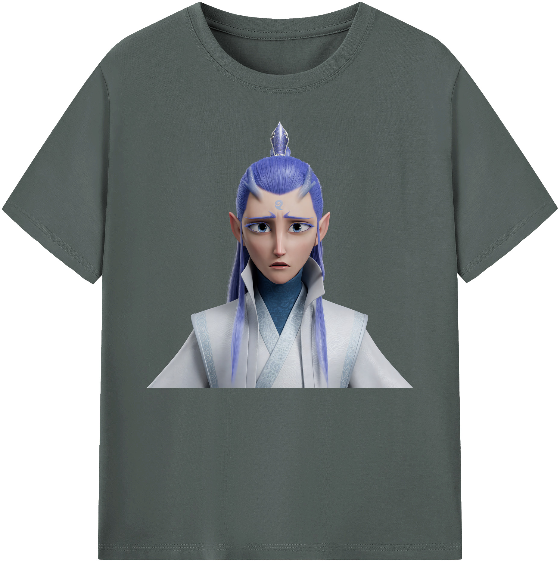 （画像用） Ne Zha 2 ナタ 魔童の大暴れ 綿100％ メンズ半袖Tシャツ｜肌触りやわらか＆通気性